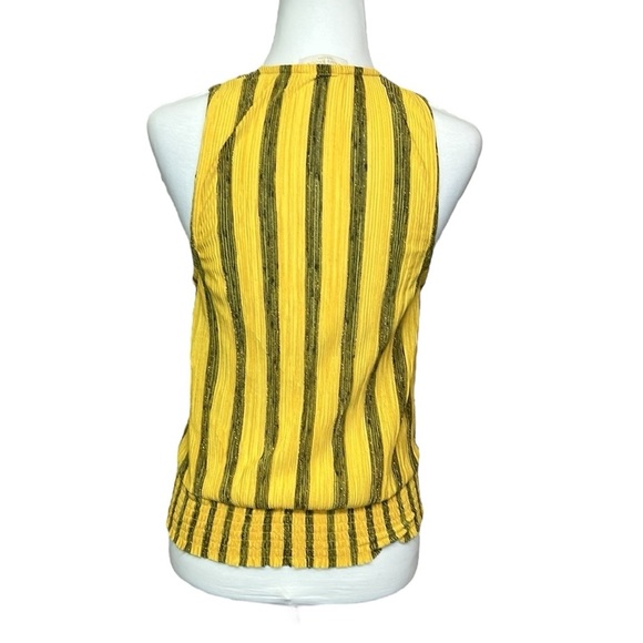 Ramy Brook Surplice Wrap Sleeveless Top Yellow - Picture 4 of 7